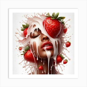 Strawberry Girl Art Print