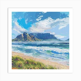 A Table Mountain In Cape Town Expressive Strokes 1720034034 2 Art Print