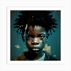 Boy With Afro Hair Art Print