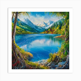 Lake In The Mountains 24 Art Print