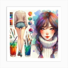 Watercolor Painting 1 Art Print