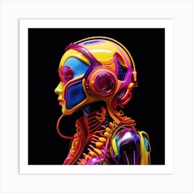 Robot Woman Art Print