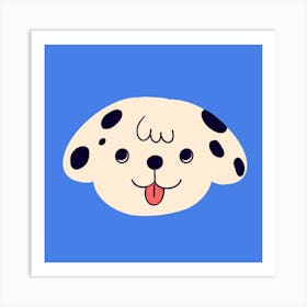 Blue Dalmatian Dog Art Print