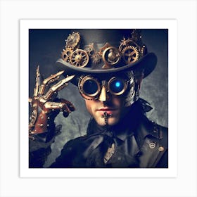 Steampunk Man Art Print