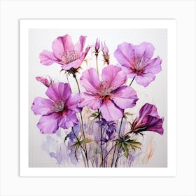 Purple Flowers 1 Art Print