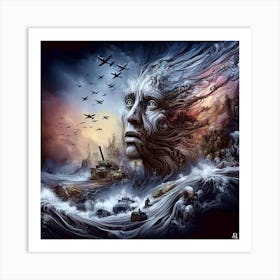 War Scene Art Print