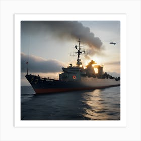 Naval Warfare - Ships at Sea 7 Art Print