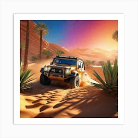 Desert Jeep Art Print