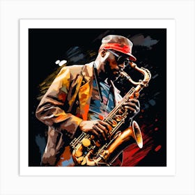 Saxophone Player 3 Art Print