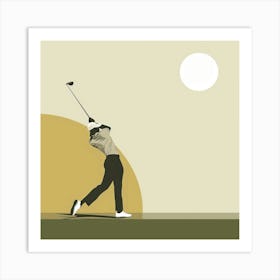 Golfer Swinging 1 Art Print