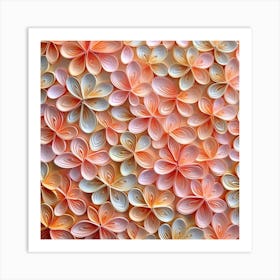 Paper Flower Wall Art Art Print