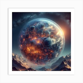 Space Landscape 1 Art Print