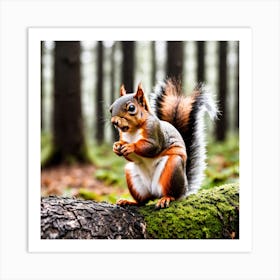 Squirrel In The Forest 134 Art Print