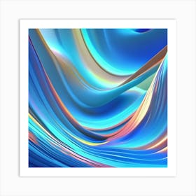 Waves Background Art Print