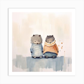 Little Hedgehogs Art Print