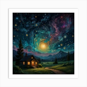 Starry Night Sky 2 Art Print