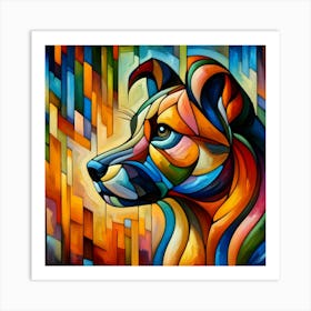 Colorful Dog Painting 1 Art Print