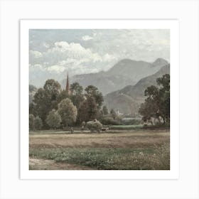 Village In The Mountains 2 Art Print