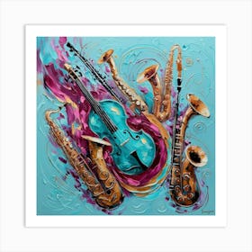 Saxophones Art Print