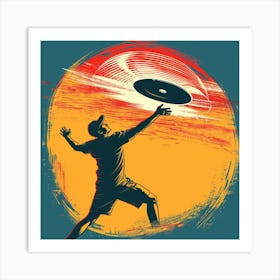 Frisbee Thrower Art Print