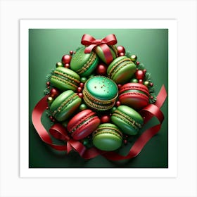 Wreath With Macarons Art Print