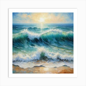 Impressionist Waves Mediterranean Whispers Art Print 2 Art Print