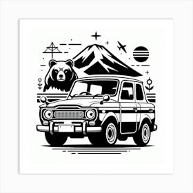 Samurai Car Art Print