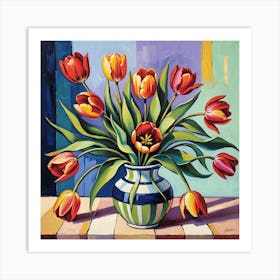 Tulips In A Vase 4 Art Print