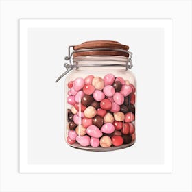 Glass Jar With Candy Art Print