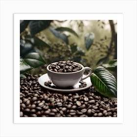 Coffee Beans In The Forest 21 Art Print