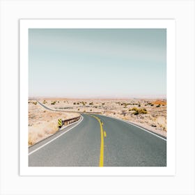 Desert Road Trip Square Art Print