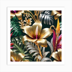 Extreme Opulent Exotic Flower 3 Art Print