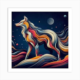 Abstract Wolf Art Print