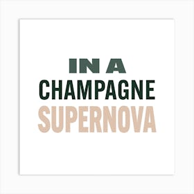 Champagne Supernova 3 Square Art Print