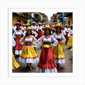 Mexican Dancers 3 Art Print