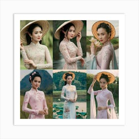 Captivating Photos Showcasing Chinese Traditional Attire Art Print