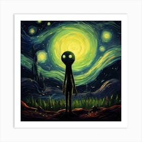 Alien Starry Wonder Art Print