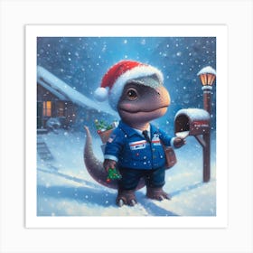 D Santa Art Print