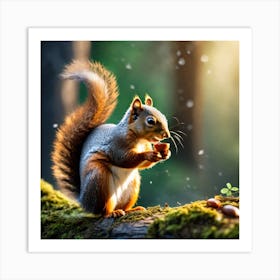 Squirrel In The Forest 264 Art Print