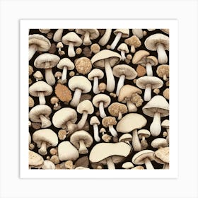 Mushroom Pattern 1 Art Print