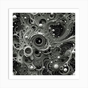 Black and White Abstract Art 432 Art Print