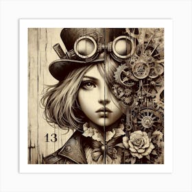 Steampunk Girl 14 Art Print