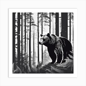 Bear In The Woods 5 Art Print