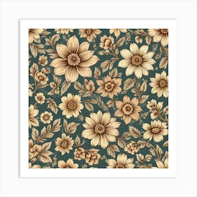 Floral Pattern 12 Art Print