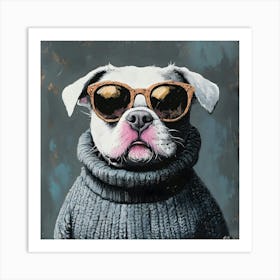 Too Cool Pitbull 10 Art Print