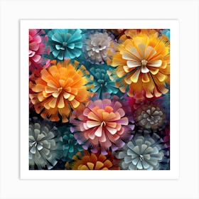 Paper Flowers 2 Art Print