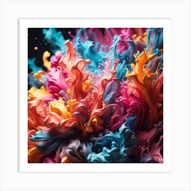 Colorful Paint Splash 1 Art Print