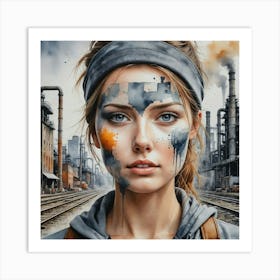 Industrial Girl 4 Art Print