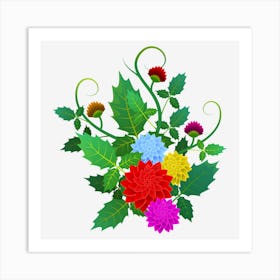 Flowers Floral Plants Nature Art Print