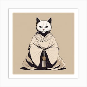 Zen Cat Art Print